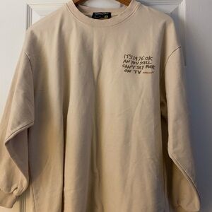Beige Crew Neck Sweater